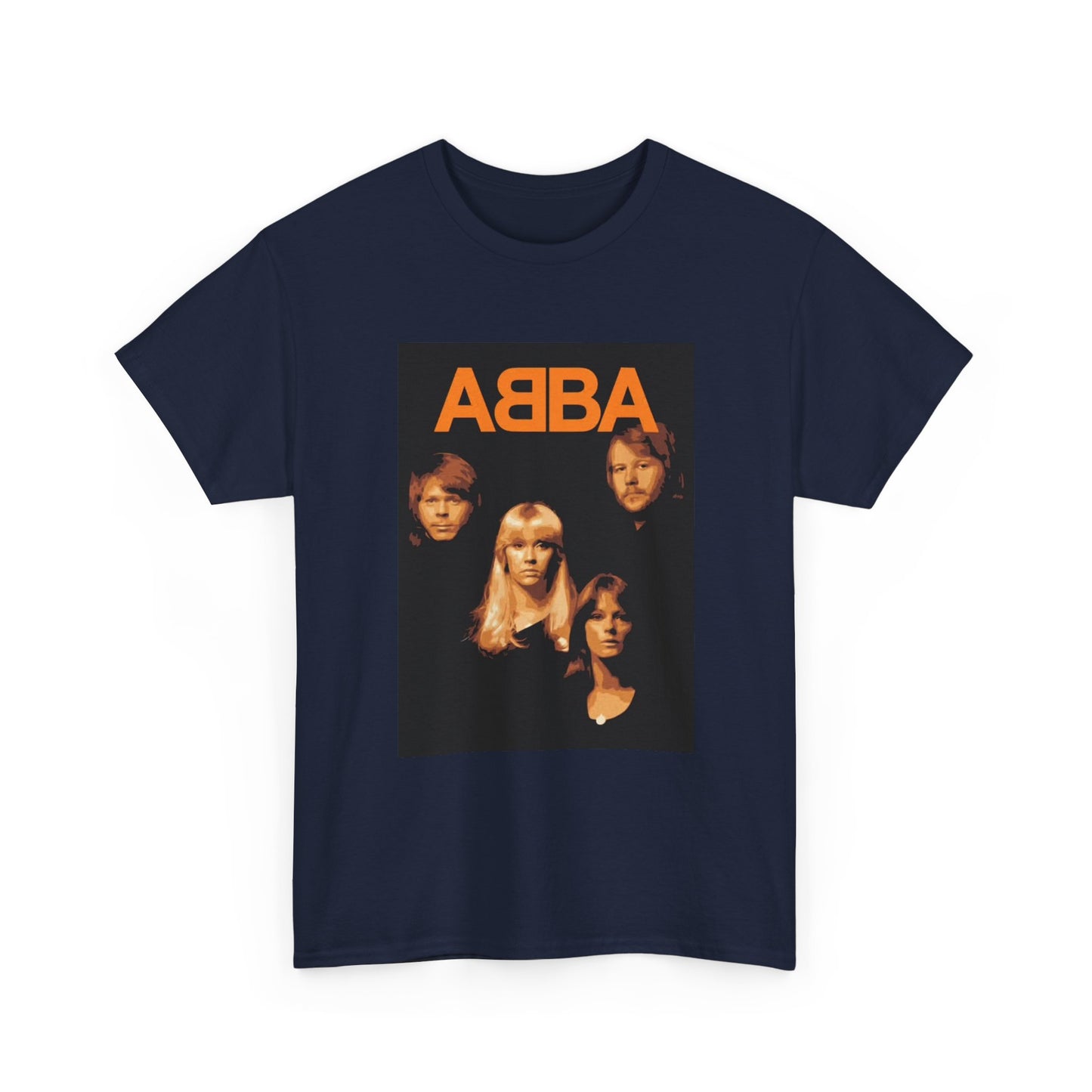 Abba T-shirt vintage retro neon lights classic music Unisex Heavy Cotton Tee