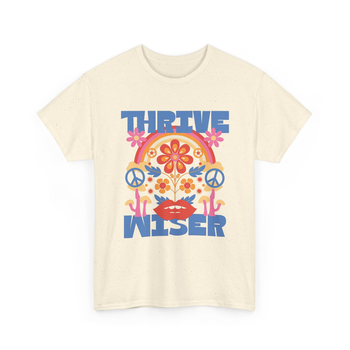 Thrive Wiser Graphic T Shirt Men's Retro Vibes Heavy Cotton Tee