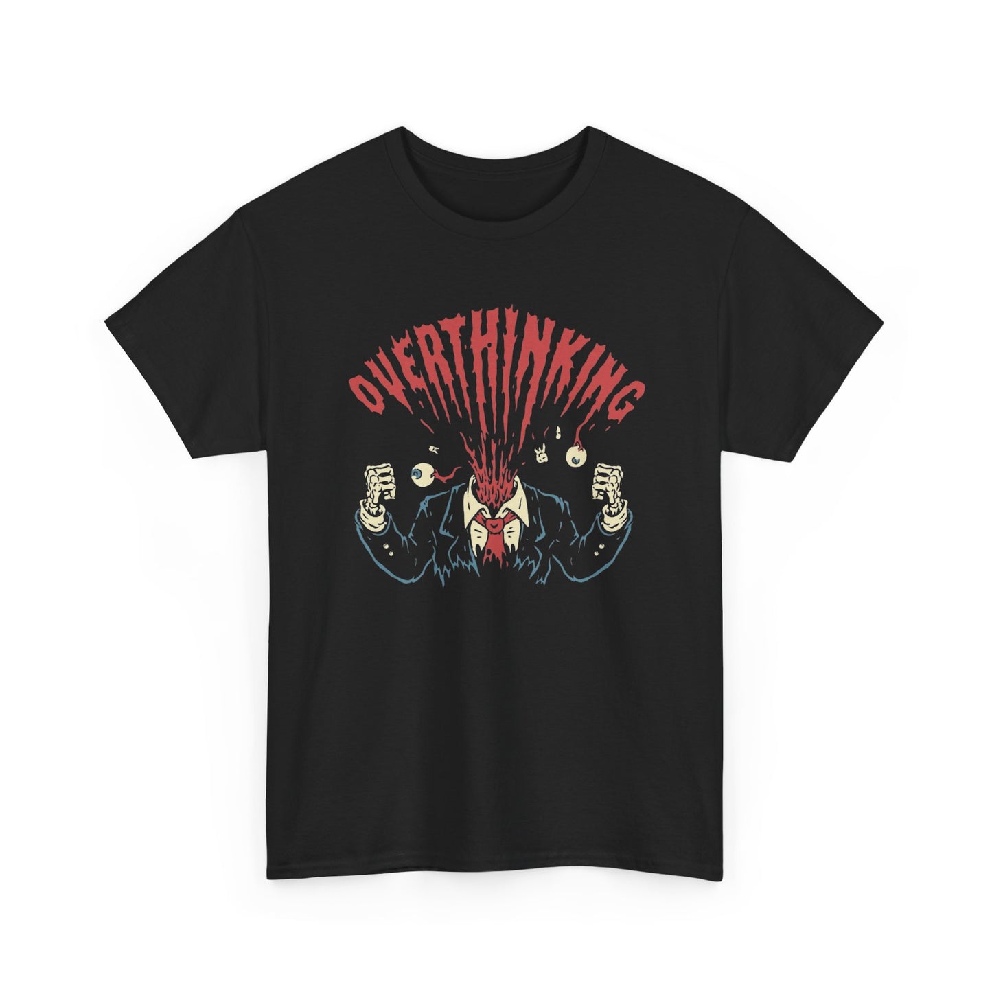 Overthinking Funny Graphic T-Shirt Comfy Cotton Tee Brand NEW