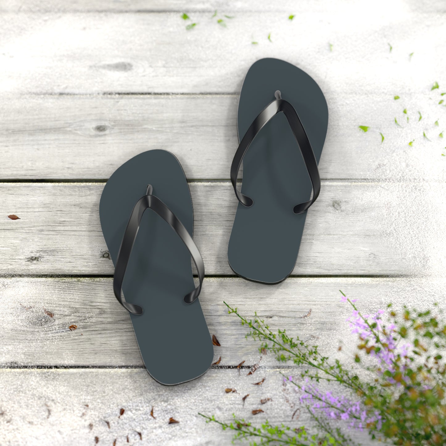 Dark Gray Summer Sandals, Beach Shoes, Vacation Flip Flops, Pool Slides