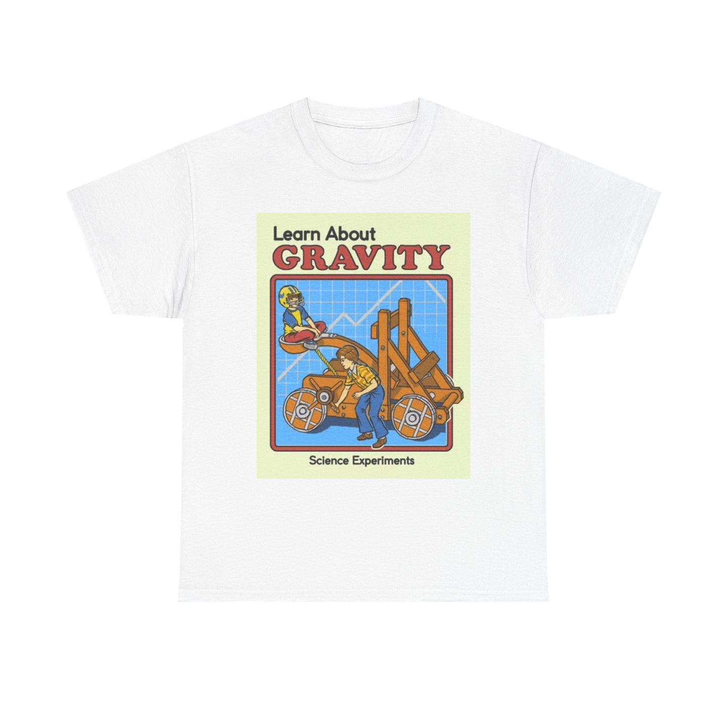 Learn About Gravity Graphic T Shirt Funny Comedy Unisex Heavy Cotton Tee