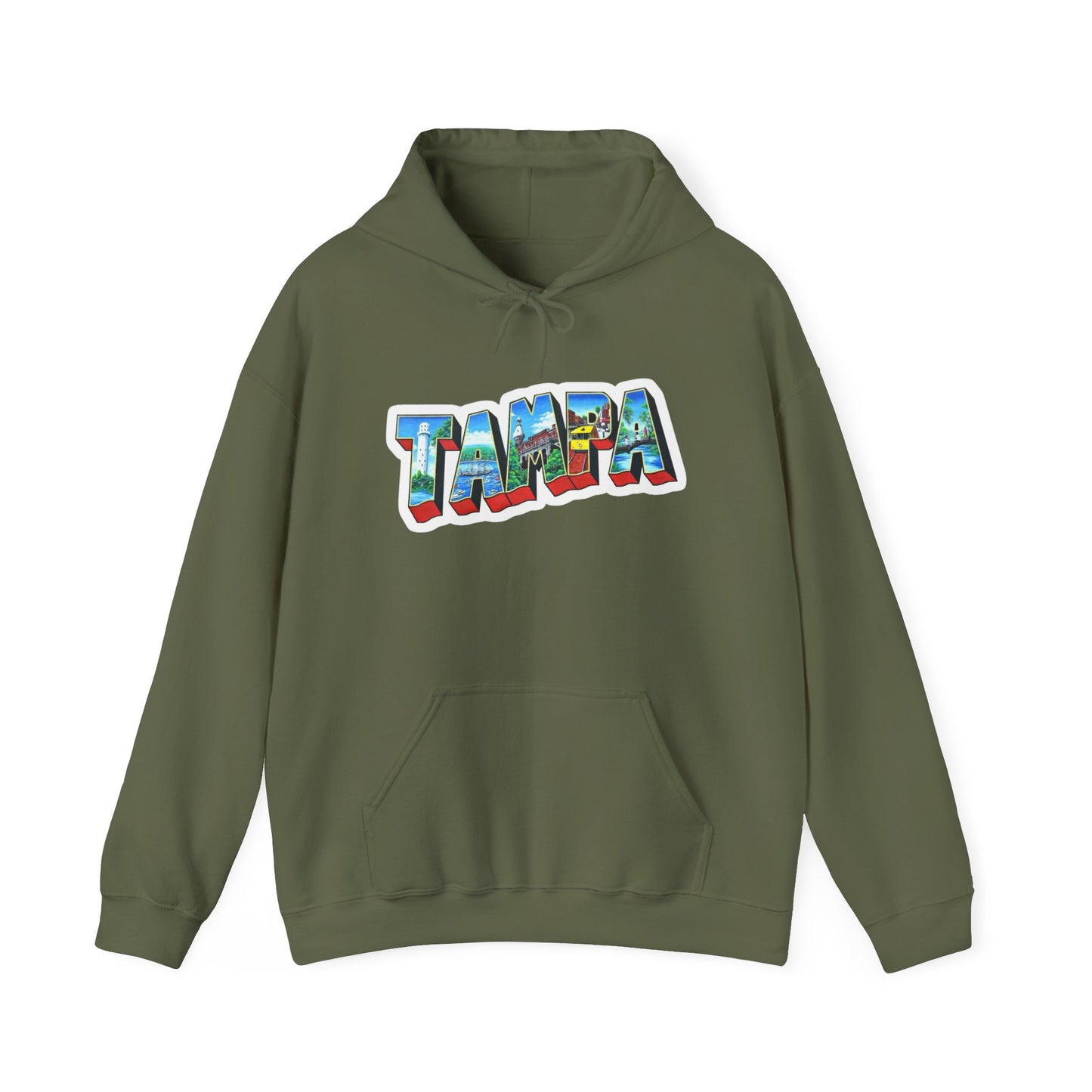 Tampa Florida Graphic Hoodie Unisex Heavy Blend™ Hooded Sweatshirt