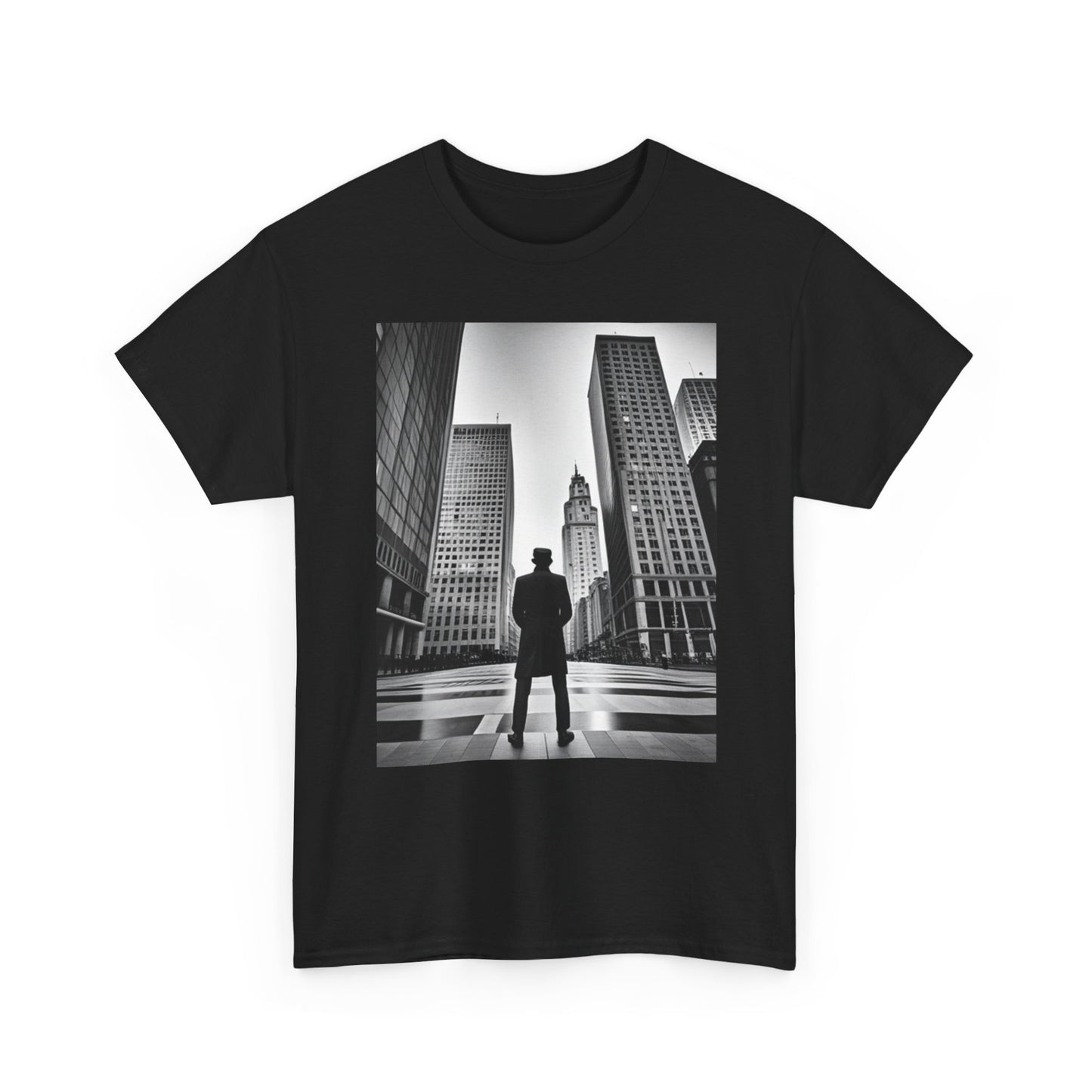 Chicago modern city vintage supreme style Heavy Cotton Tee