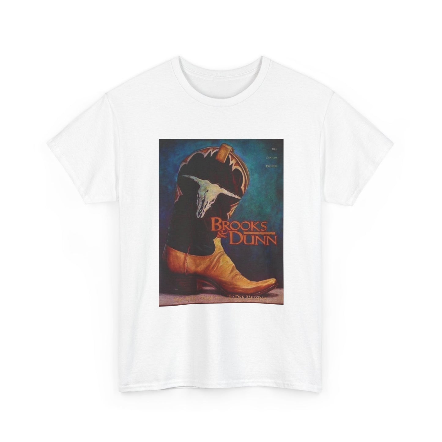 Brooks And Dunn Tshirt Retro Country Short Sleeve Unisex Heavy Cotton Tee Merch