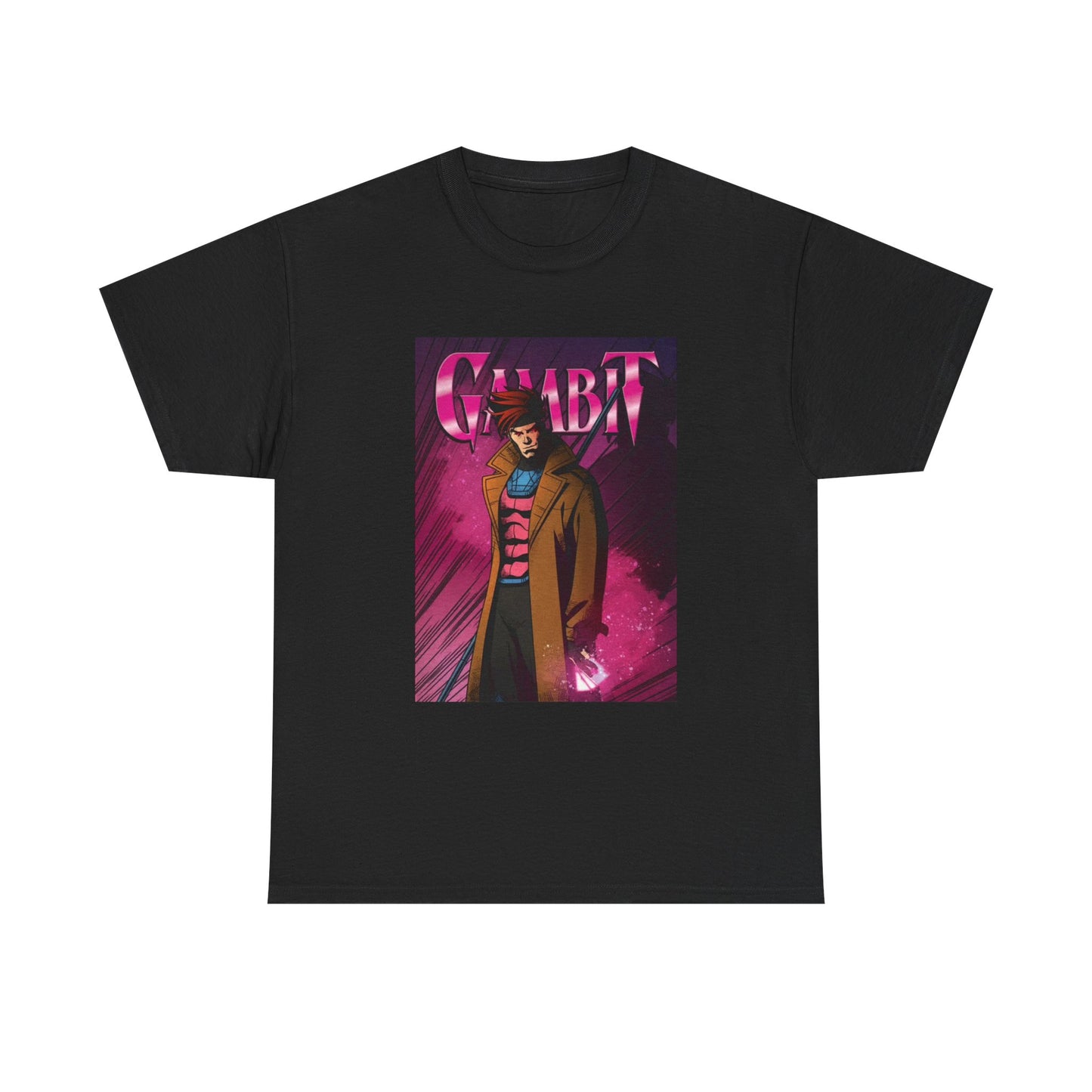 Gambit Tshirt Vintage Anime Cartoon Graphic Neon Unisex Heavy Cotton Tee