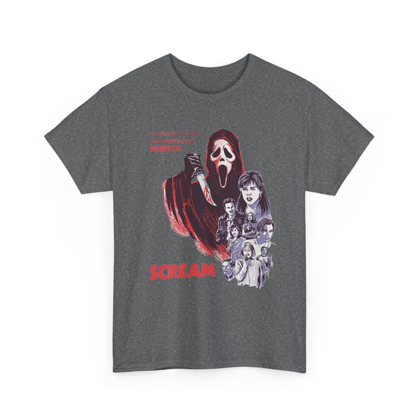 Scream Graphic T Shirt Retro Movie Horror Film Vintage Unisex Heavy Cotton Tee