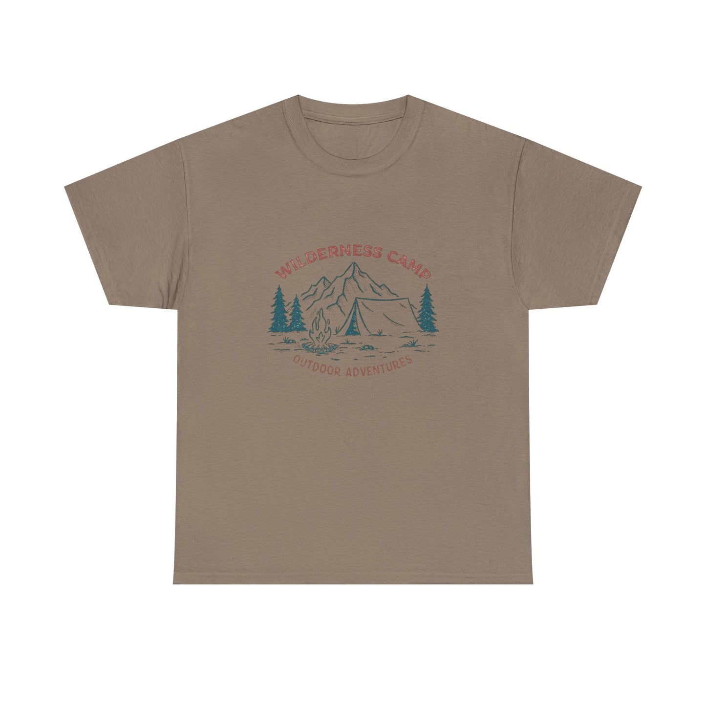 Wilderness Camp Graphic T Shirt Unisex Heavy Cotton Tee