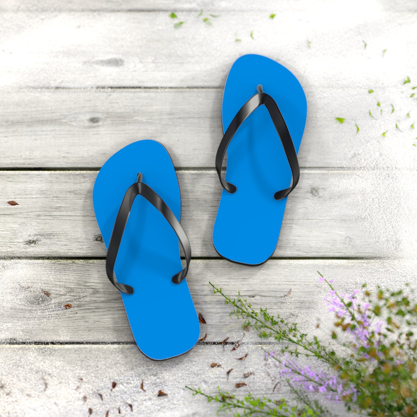 Marina Blue Flip Flops, Sandals Slides, Summer Footwear, Brand New