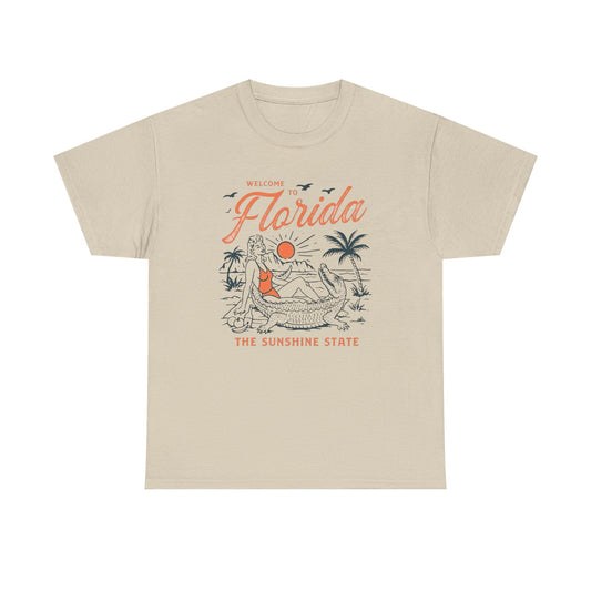 Welcome To Florida The Sunshine State Graphic T Shirt Unisex Adults NEW