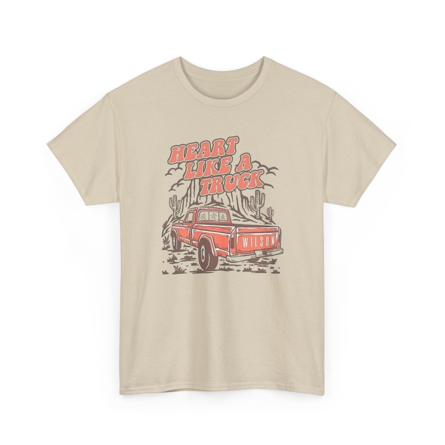 Heart Like A Truck Graphic T Shirt Unisex Heavy Cotton Tee