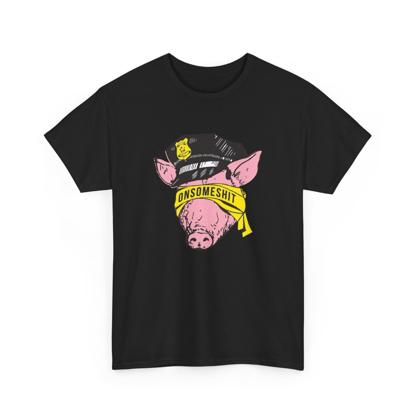 On Something Pigs Graphic T-Shirt Unisex Heavy Cotton Tee NEW