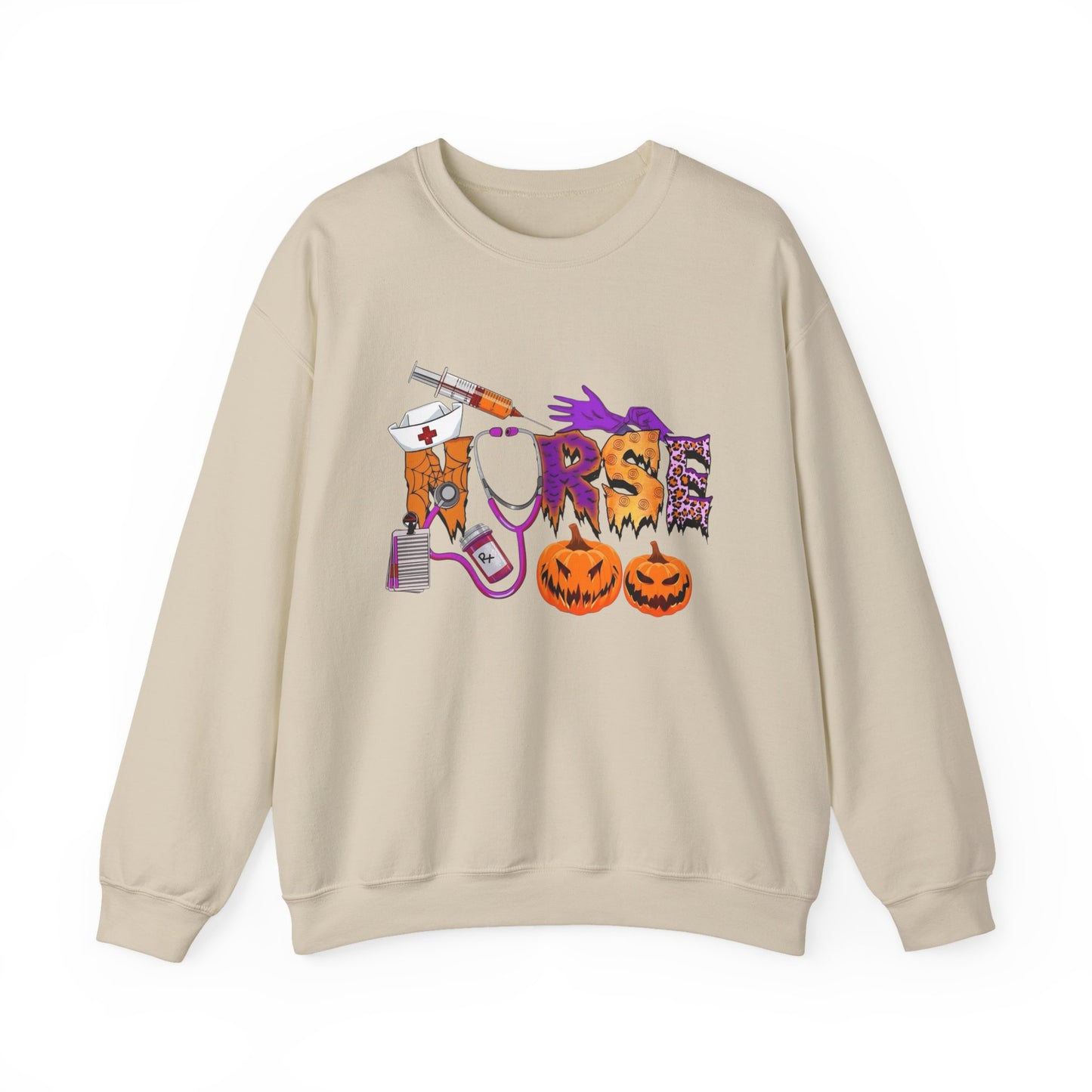 Halloween Nurse Graphic Sweater NEW Unisex Heavy Blend™ Crewneck Sweatshirt