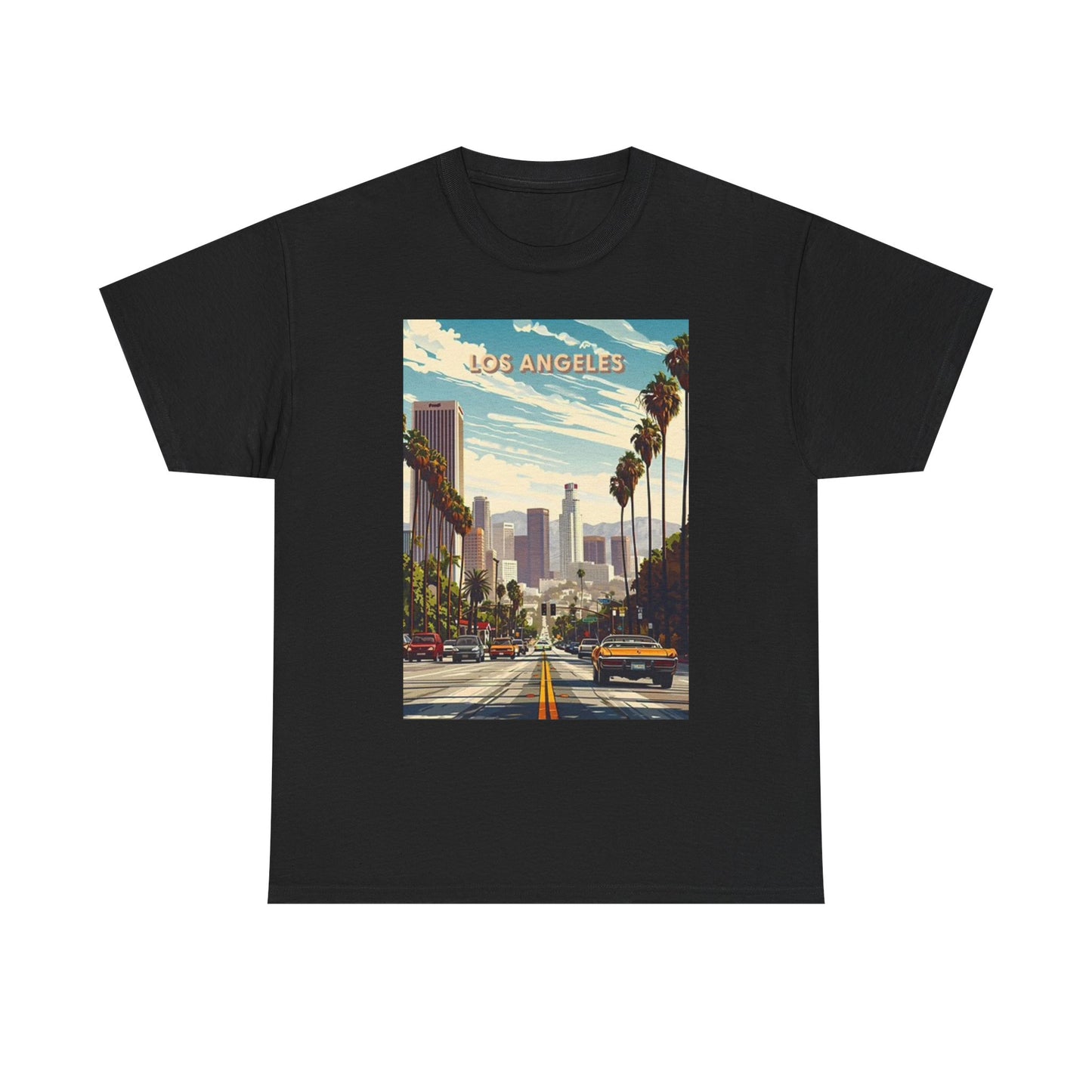 Los Angeles California Graphic T Shirt Retro 70s Unisex Heavy Cotton Tee