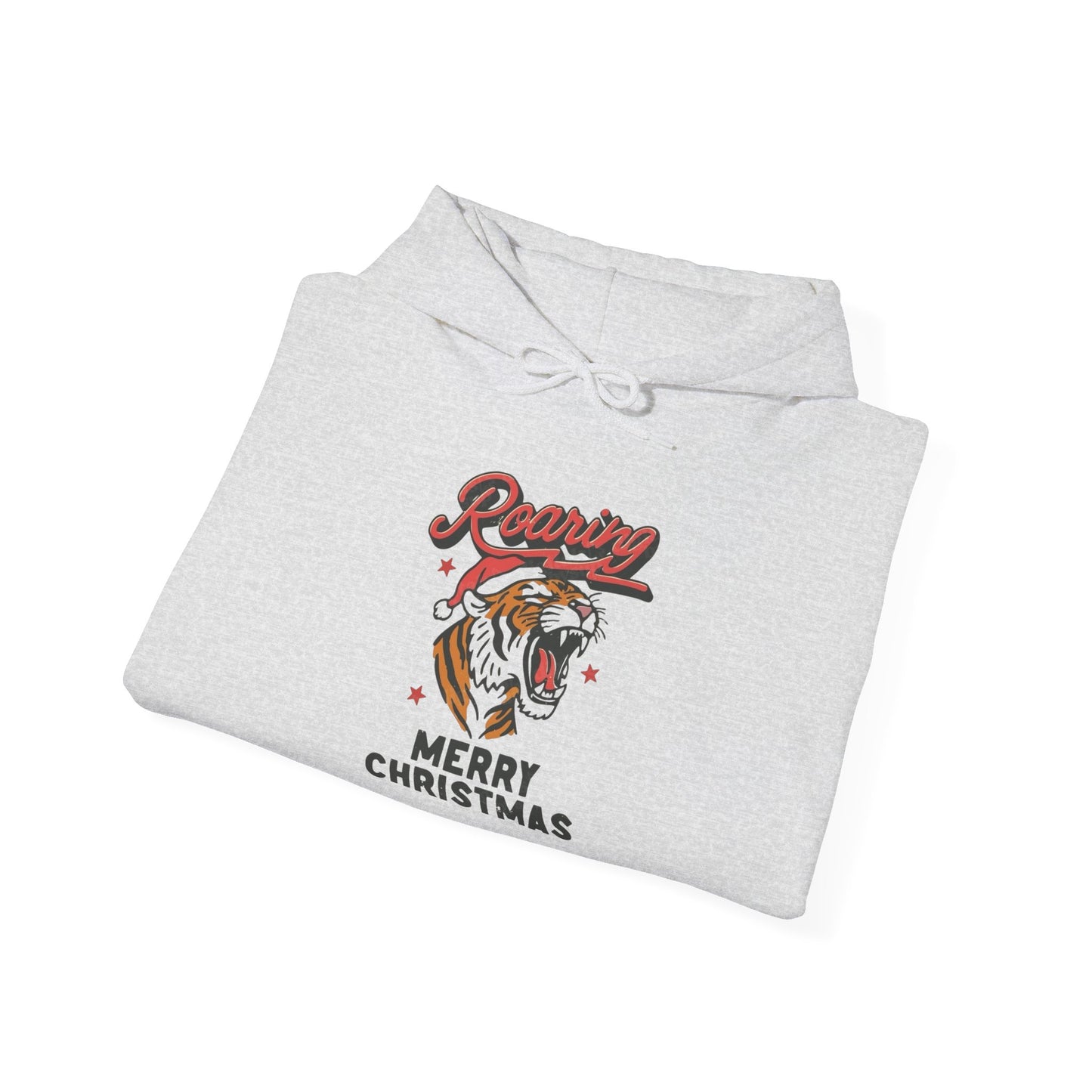 Roaring Merry Christmas Graphic Hoodie Unisex Heavy Blend™ Hooded Sweatshirt