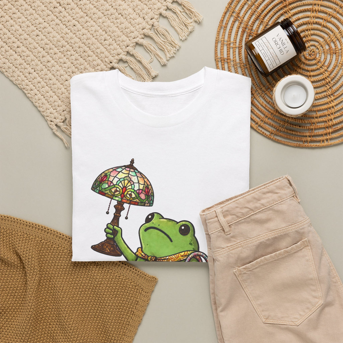 Frog Thrifting at Dawn T-Shirt Funny Men's Graphic Tee