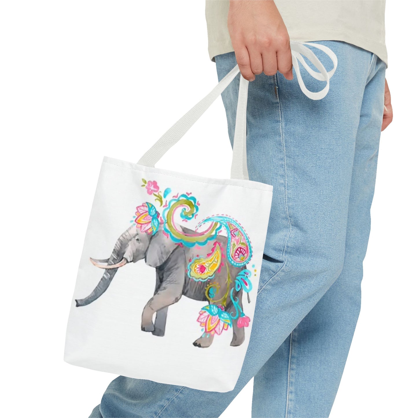 Elephant Multi Color BRAND NEW MODERN Tote Bag (AOP)