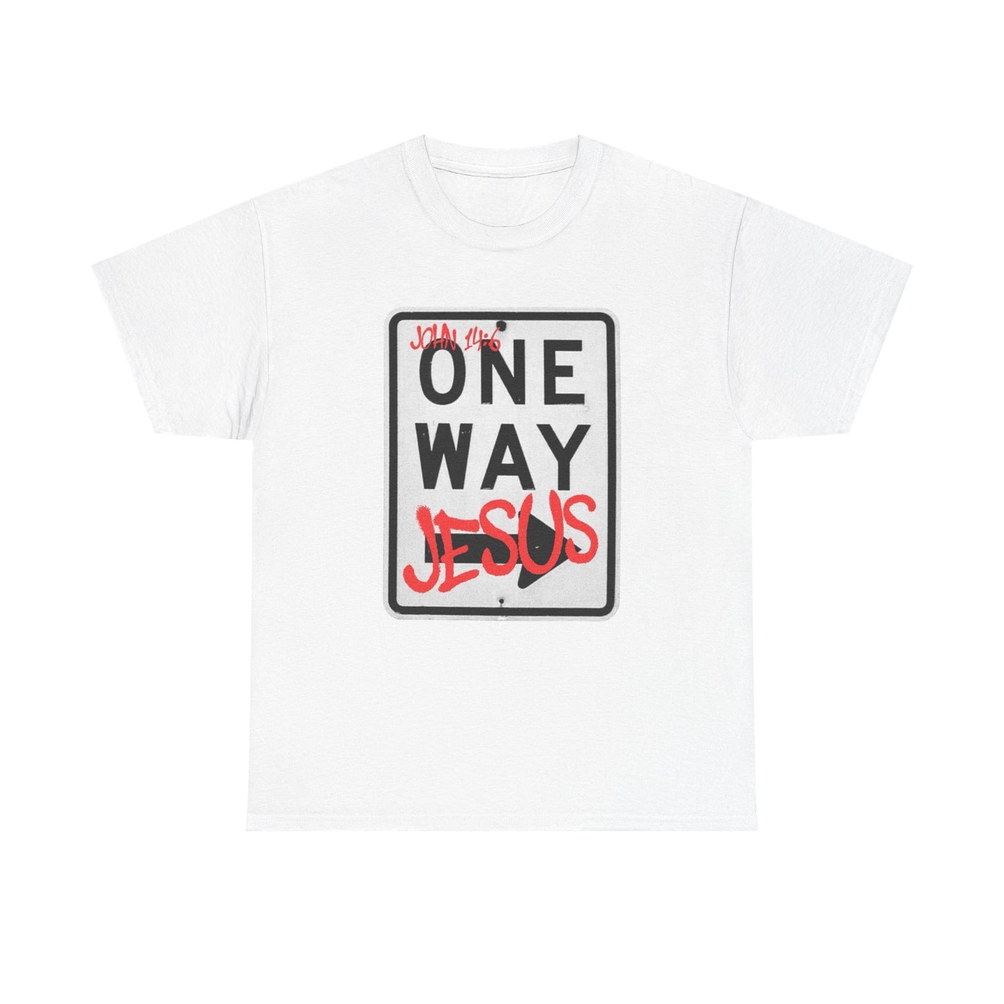 One Way To Jesus Graphic T Shirt Unisex Heavy Cotton Tee