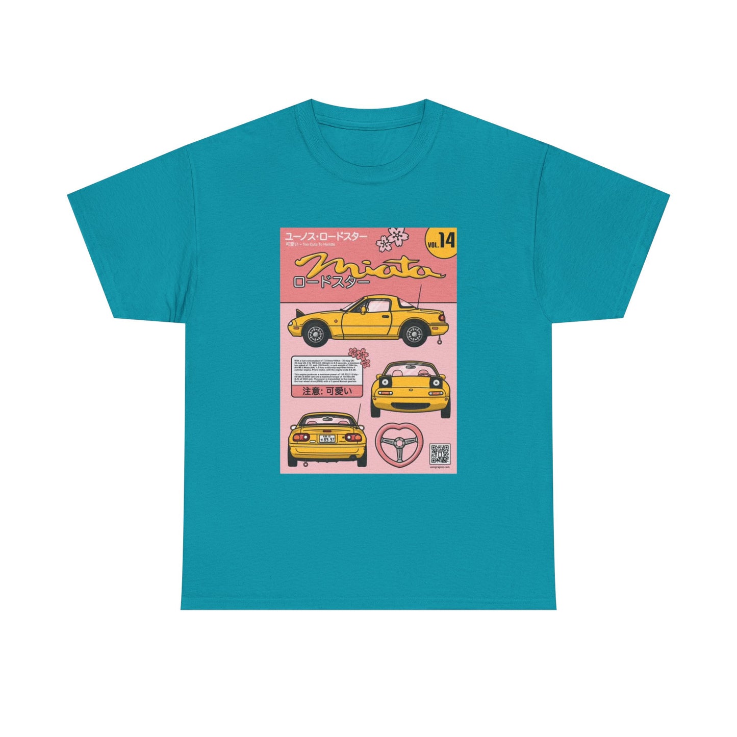 Mazda Miata Tshirt JDM Graphic Anime Cute Unisex Heavy Cotton Tee