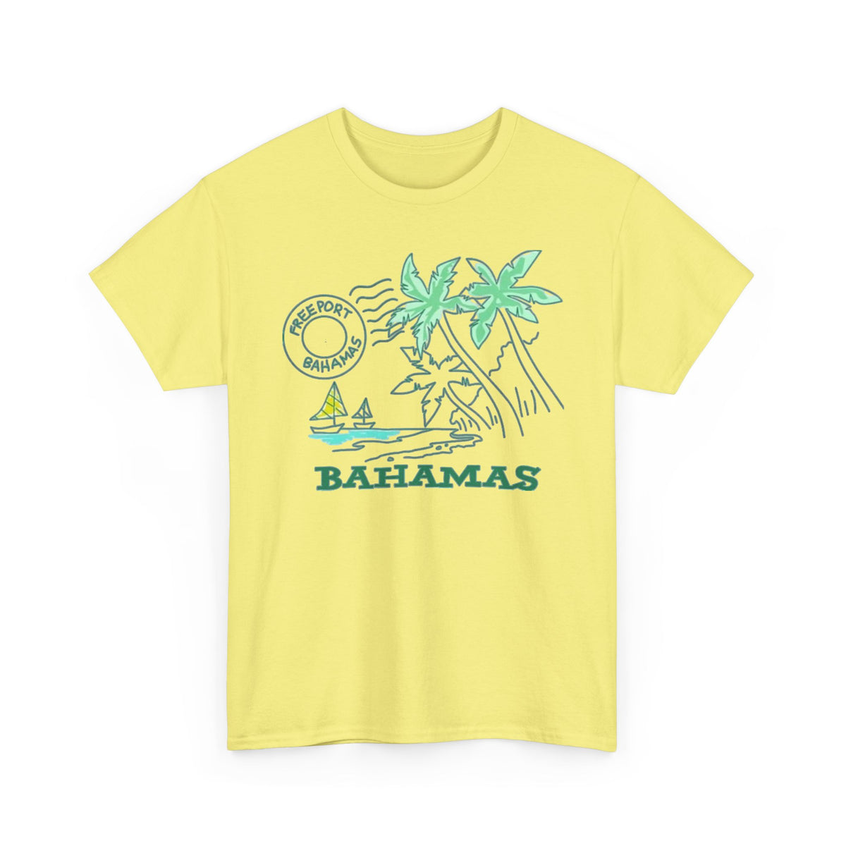 Bahamas Palm Tree Island Graphic T-Shirt Men's Graphic Tee