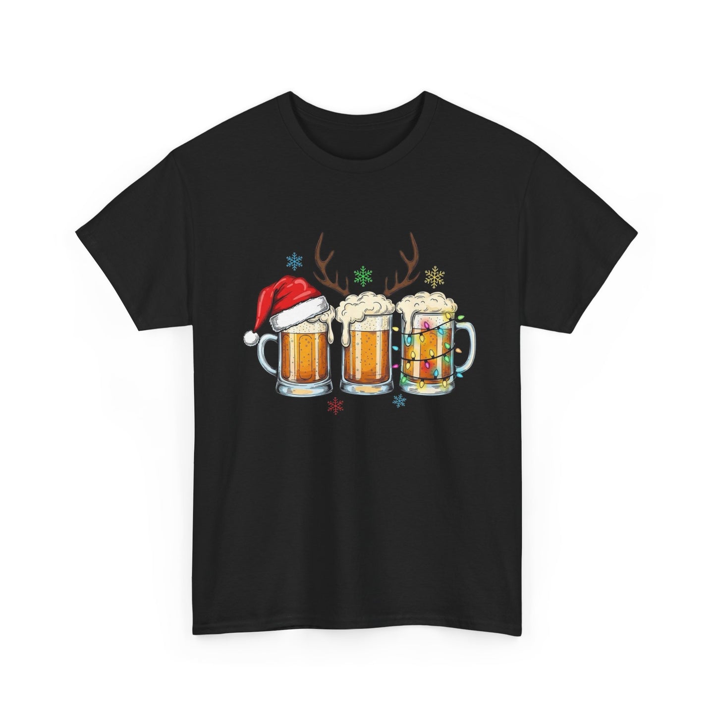 Christmas Beers Graphic T Shirt NEW ADULT
