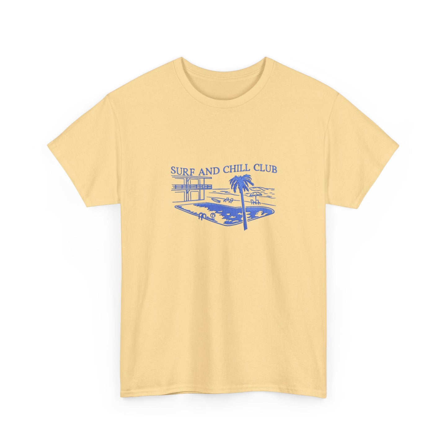 Surf And Chill Club Graphic T Shirt NEW Unisex Heavy Cotton Tee