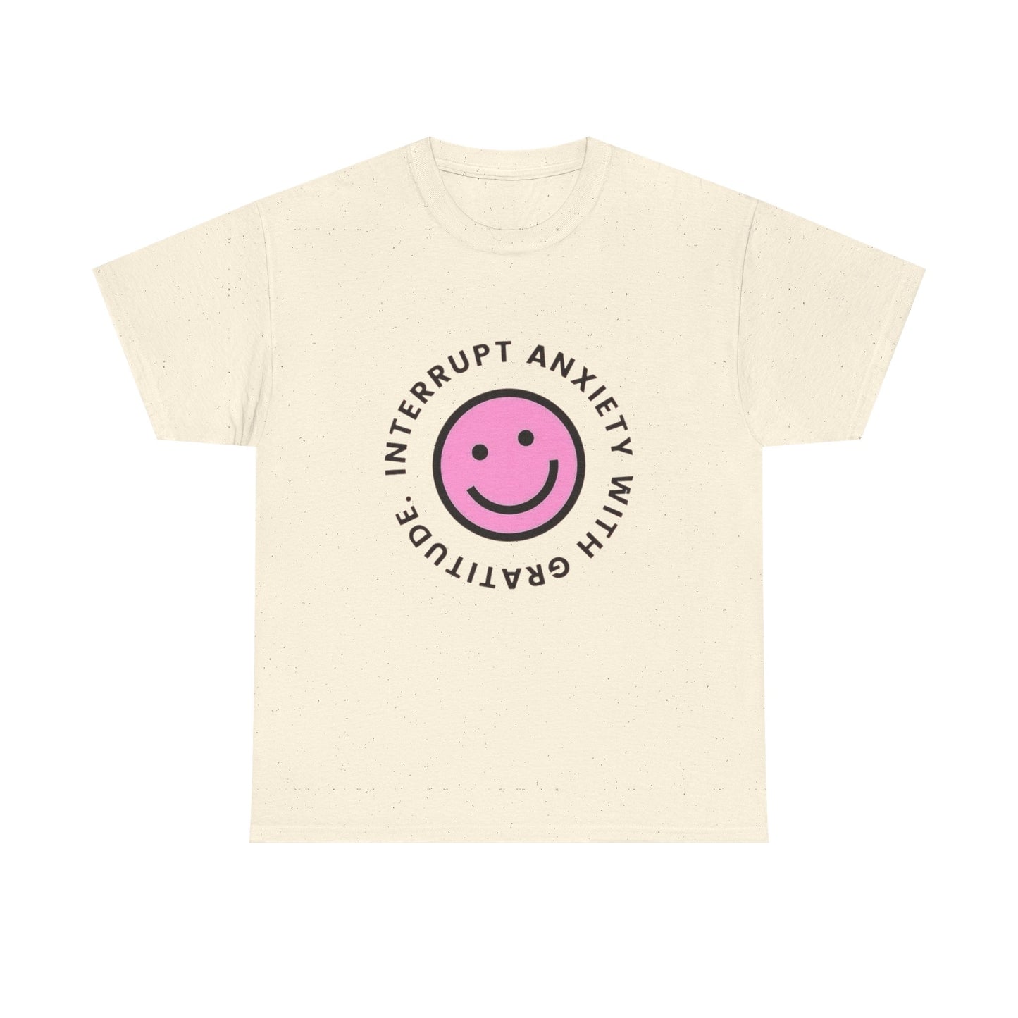 Interrupt Anxiety With Gratitude Graphic T Shirt Heavy Cotton Tee Gift Vintage