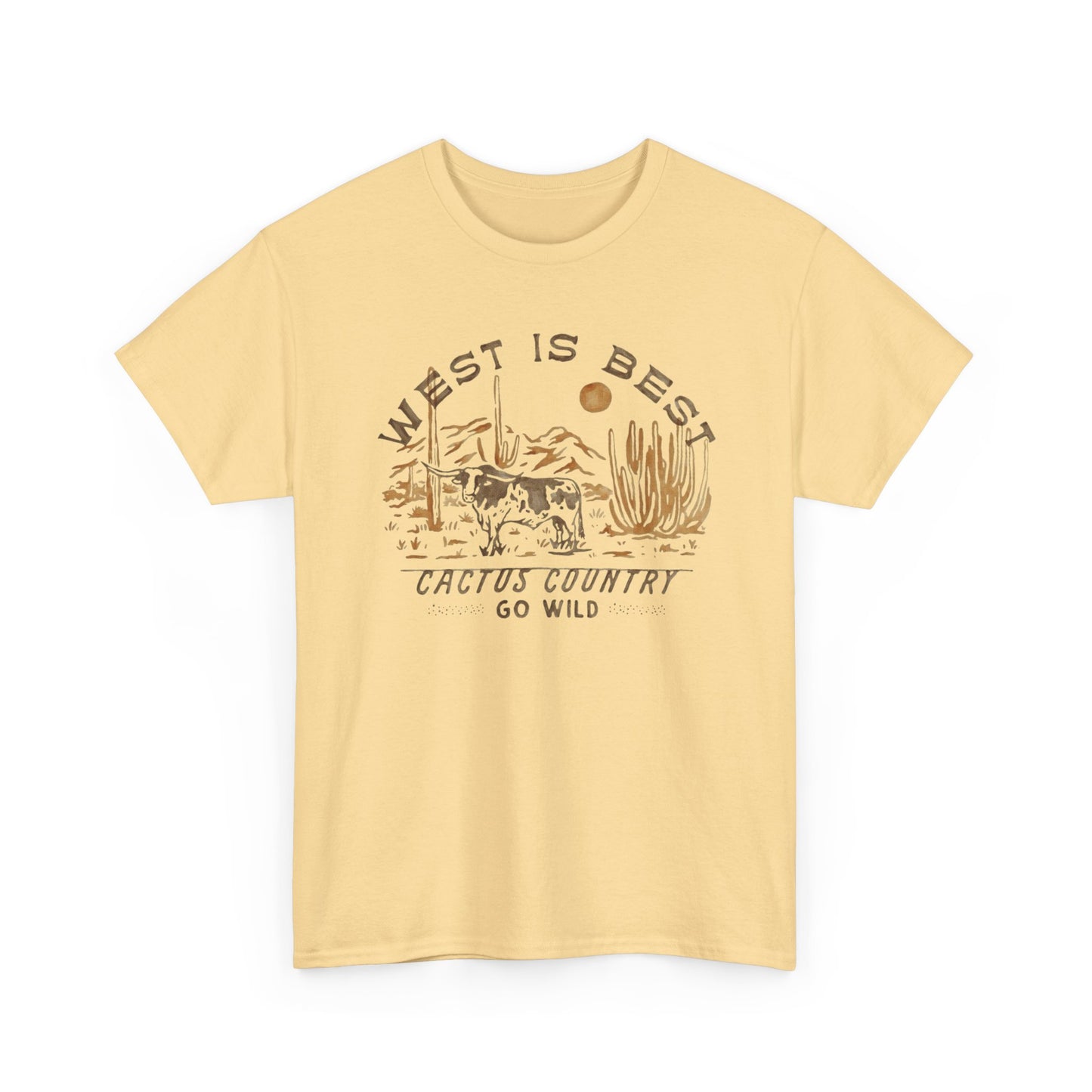 West Is The Best Country Graphic T Shirt Unisex Heavy Cotton Tee