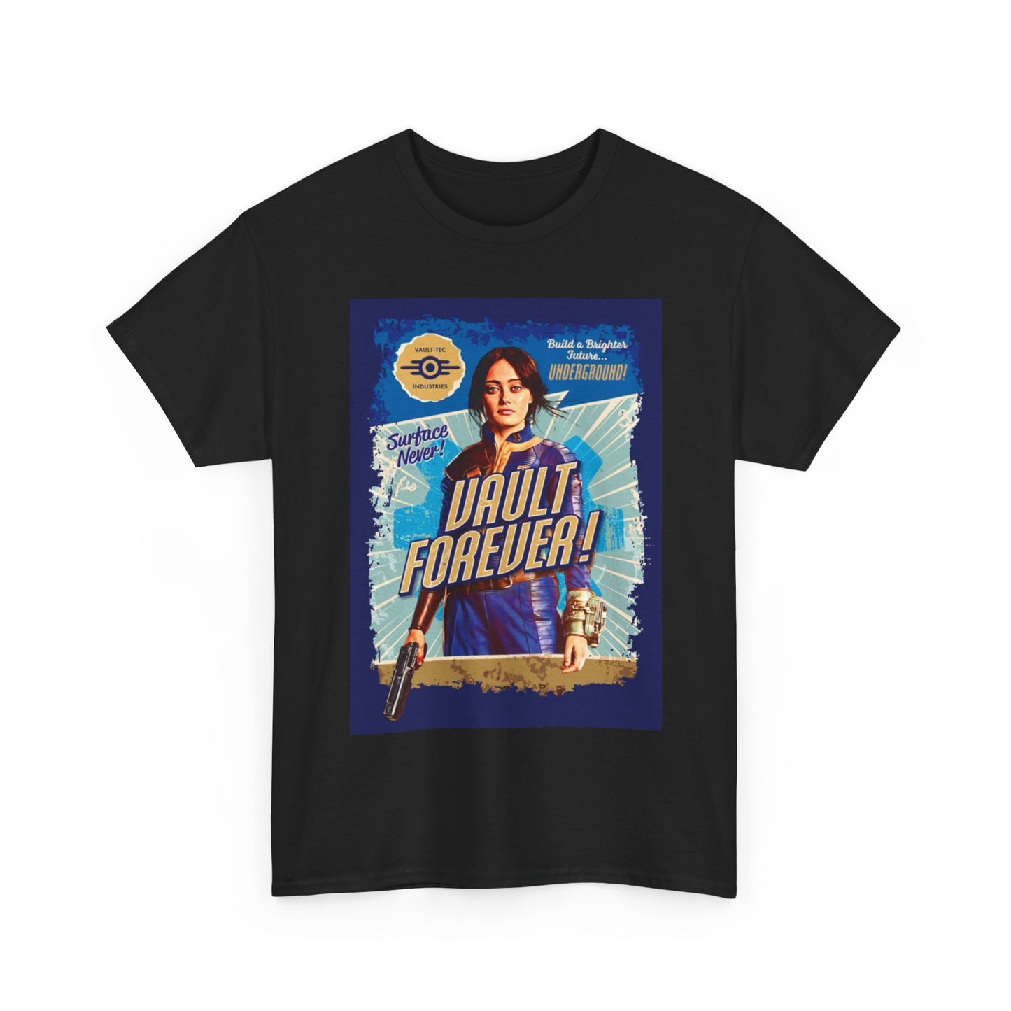 Fallout Tshirt The vault graphic TV series Lucy Unisex Heavy Cotton Tee Nuka