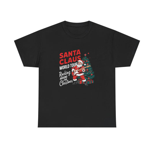 Santa Clause World Tour Graphic T Shirt NEW Unisex Heavy Cotton Tee
