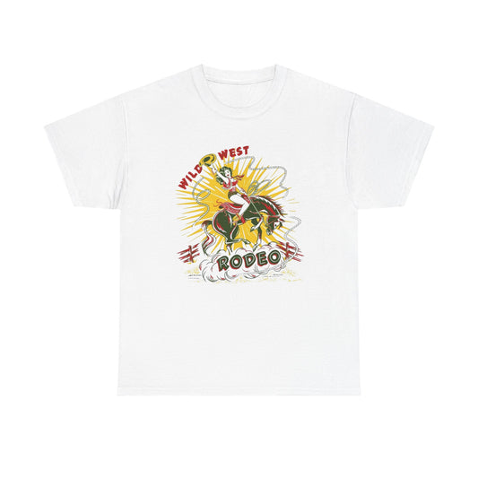 Wild West Rodeo Graphic T Shirt Unisex Heavy Cotton Tee NEW Gift
