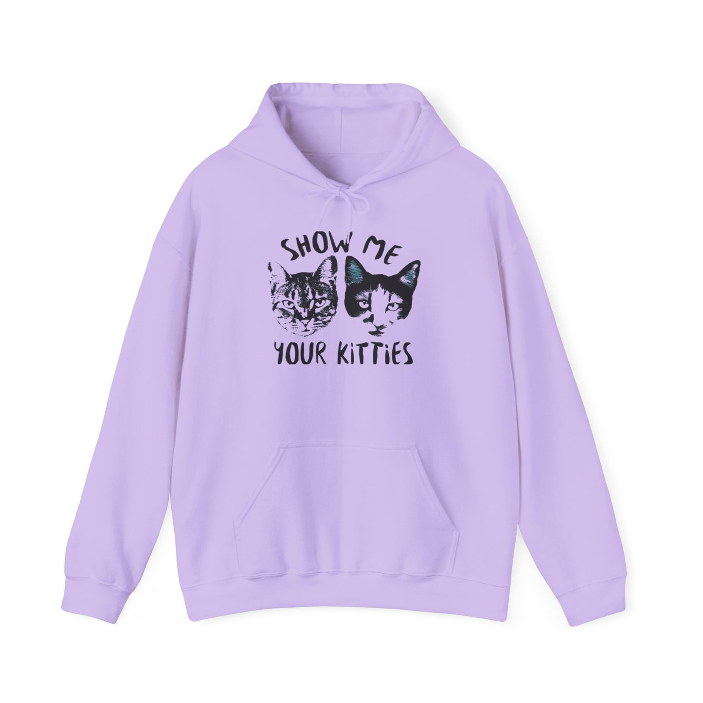 Show Me Your Kitties Funny Graphic Hoodie Unisex Heavy Blend™ Hooded Sweatshirt