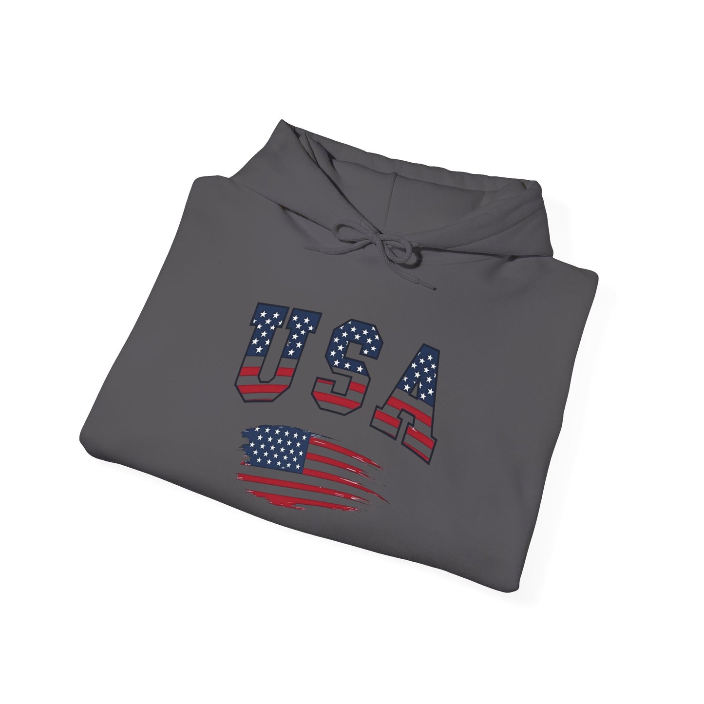 USA American Flag Graphic Hoodie Unisex Heavy Blend™ Hooded Sweatshirt