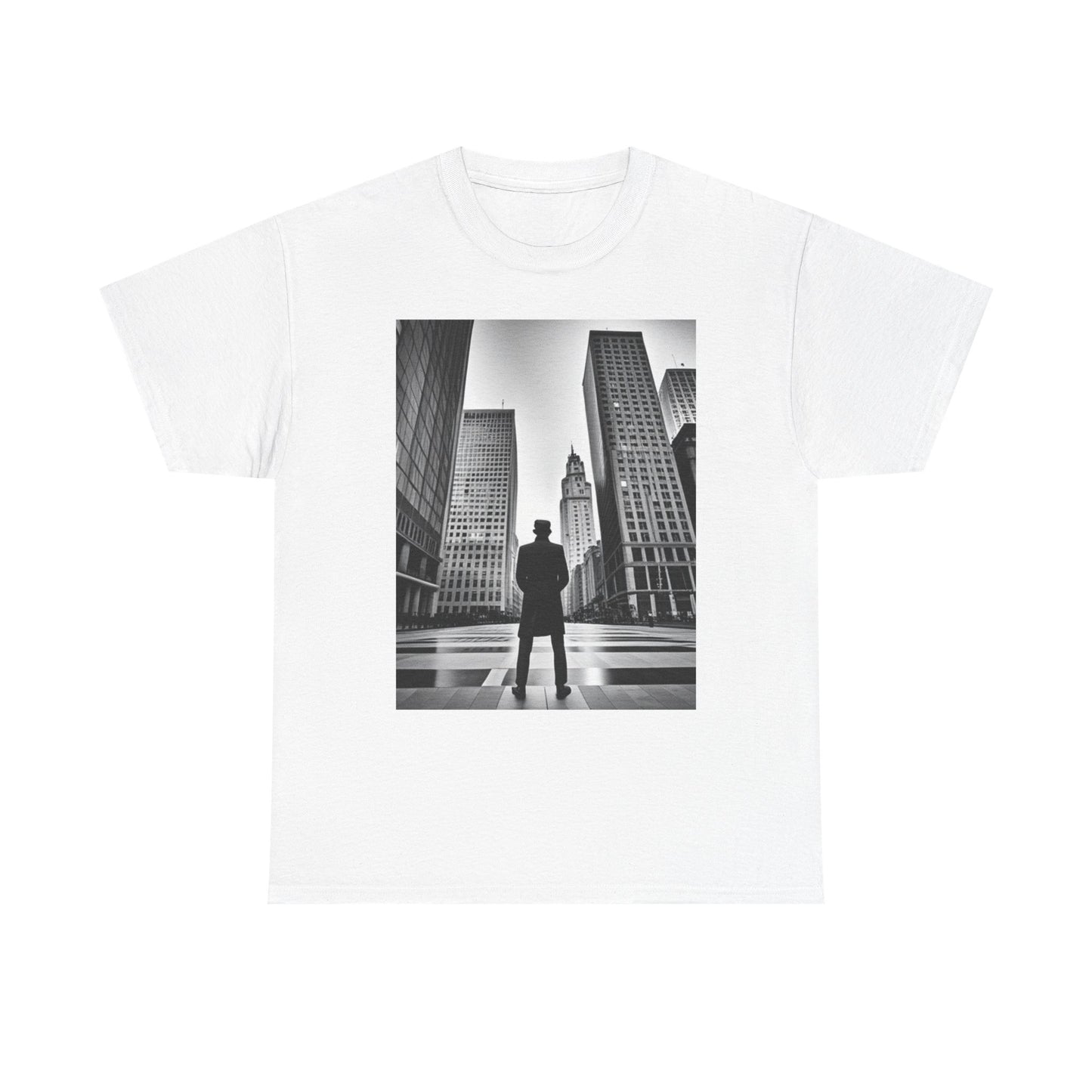 Chicago modern city vintage supreme style Heavy Cotton Tee