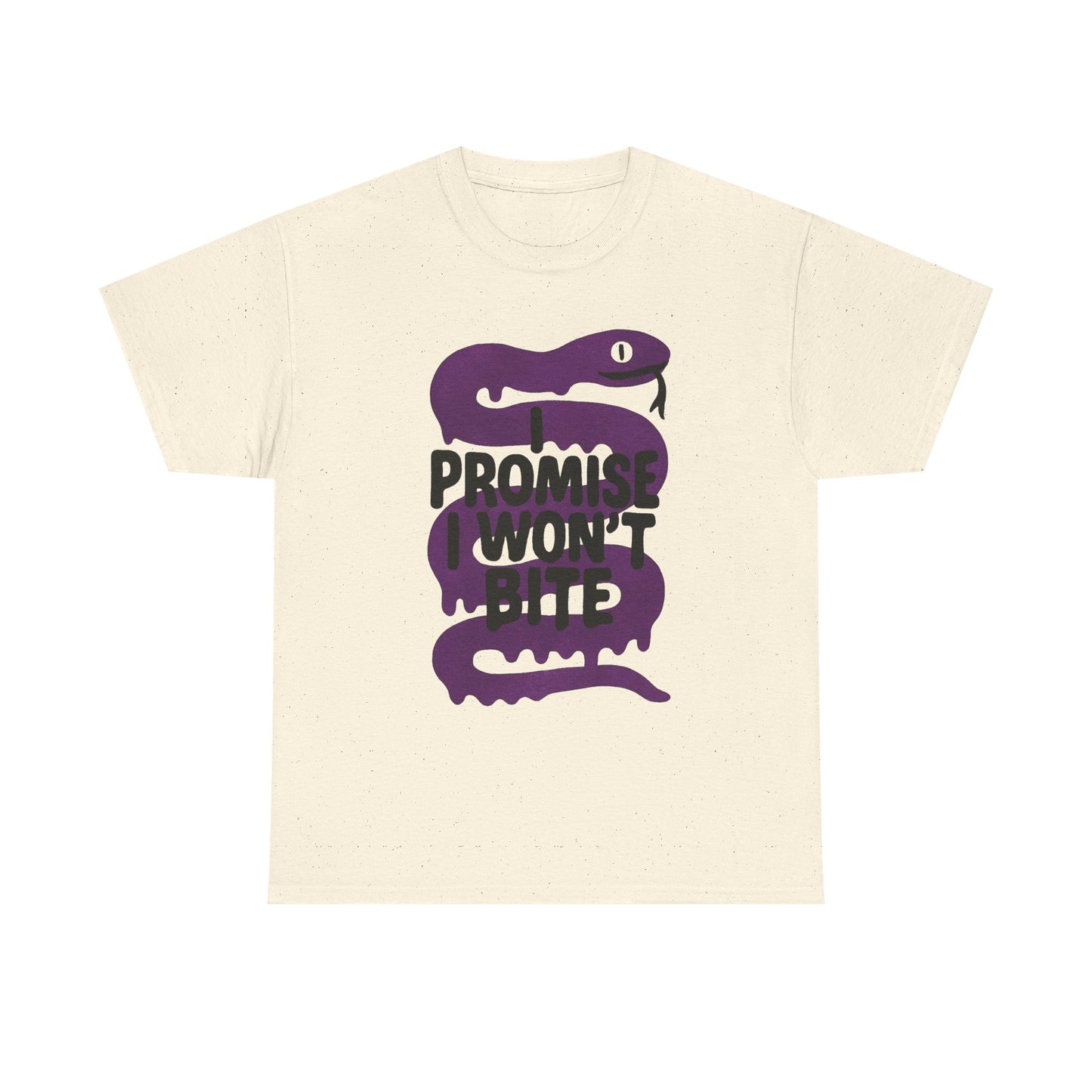 I Promise I Wont Bite Snake Graphic T Shirt Men's Heavy Cotton Tee