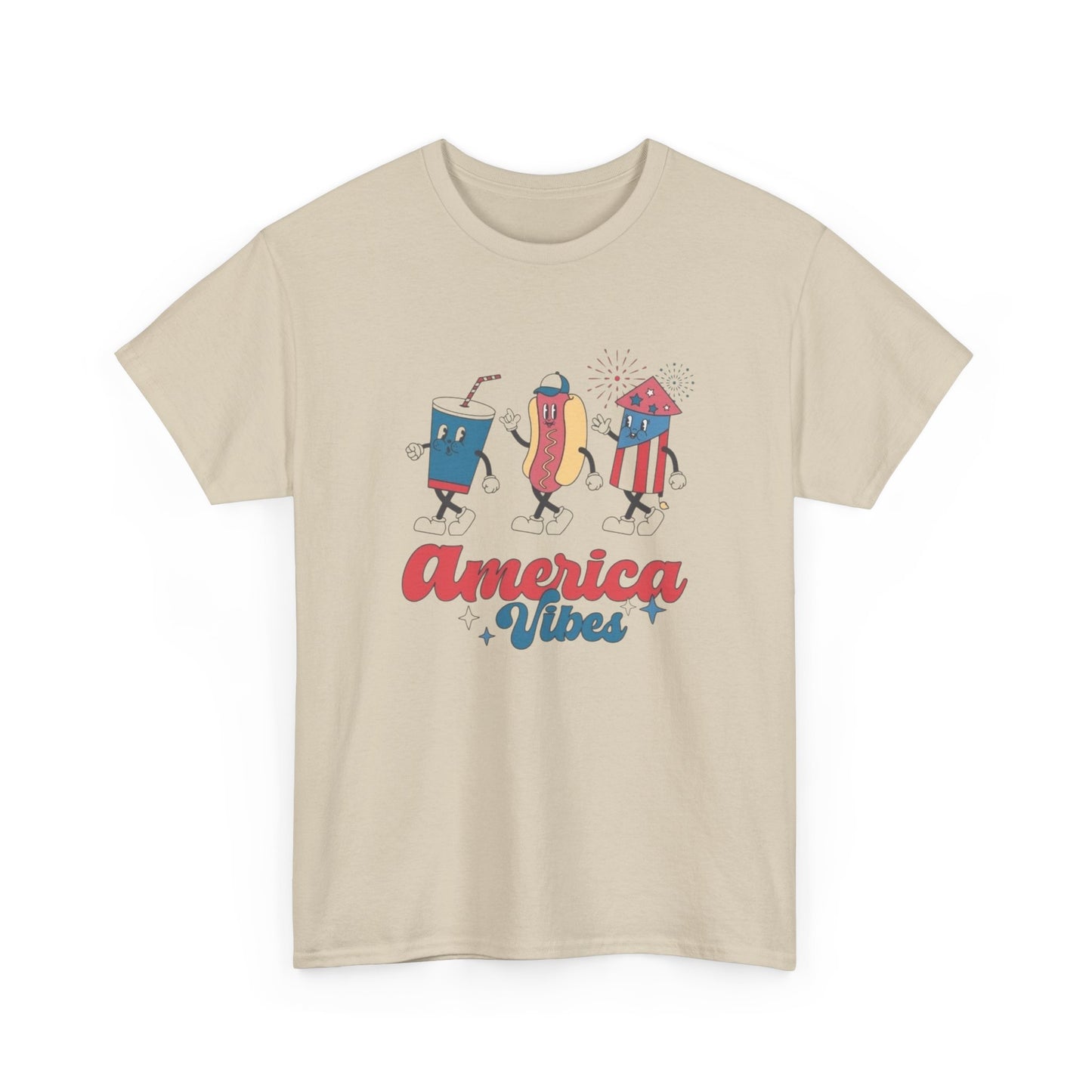 America Vibes BBQ Graphic T Shirt ADULT NEW