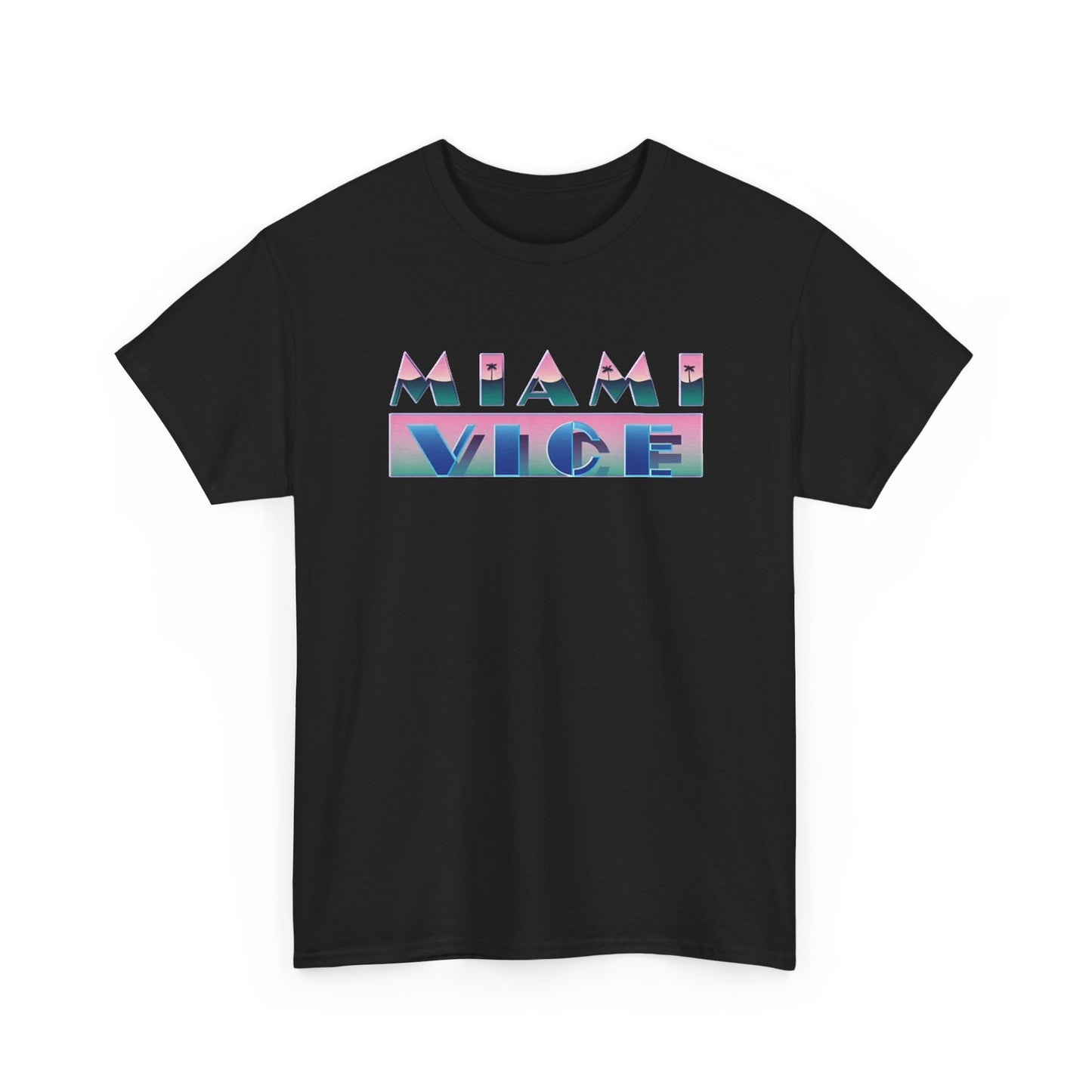 Miami Vice Graphic T Shirt Retro Florida Unisex Heavy Cotton Tee