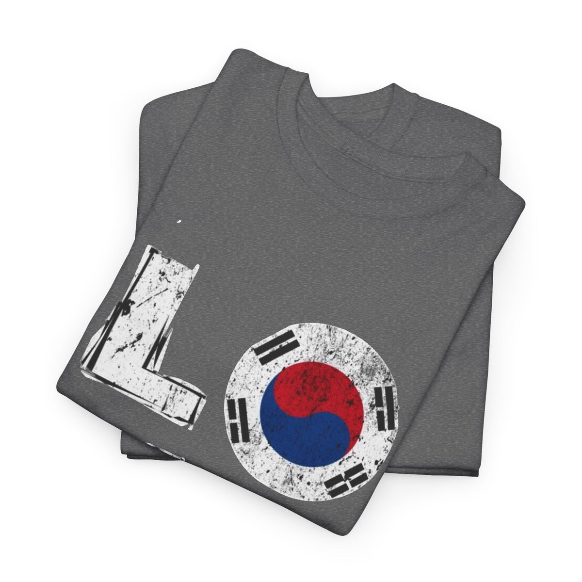 Love South Korea Graphic T Shirt Men's Heavy Cotton Tee