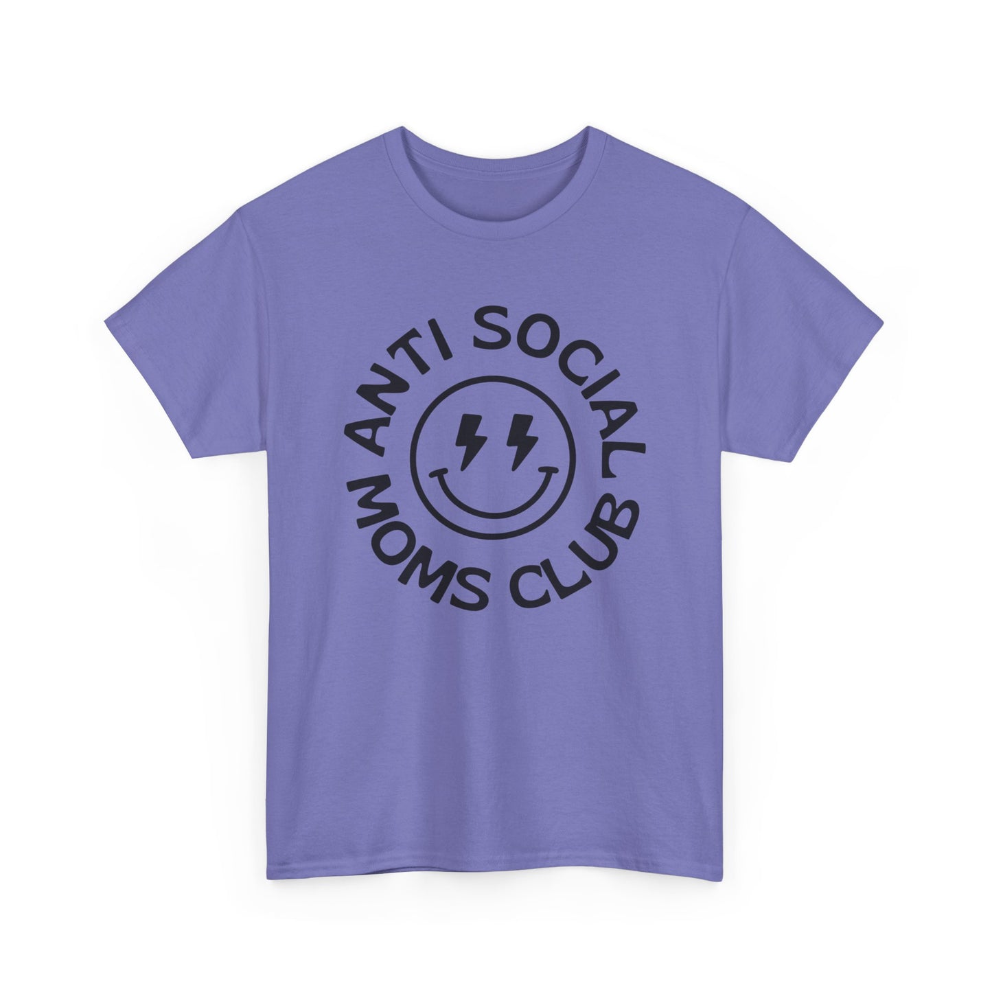 Antisocial Moms Club Funny Graphic T Shirt Unisex Heavy Cotton Tee