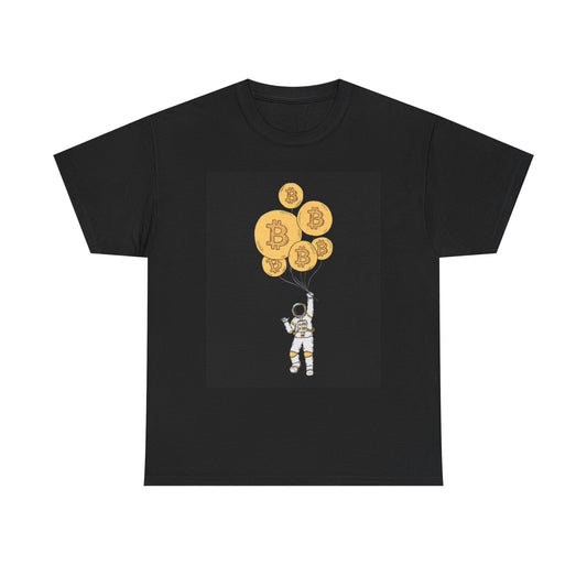 Bitcoin Astronaut To The Moon Crypto Unisex Heavy Cotton Tee