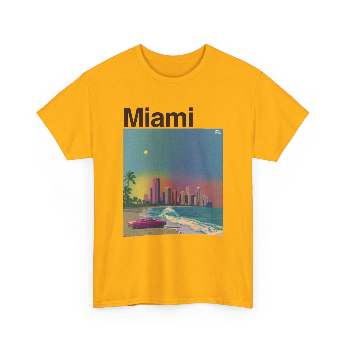 Miami Florida Graphic T Shirt NEW ADULT Unisex Heavy Cotton Tee