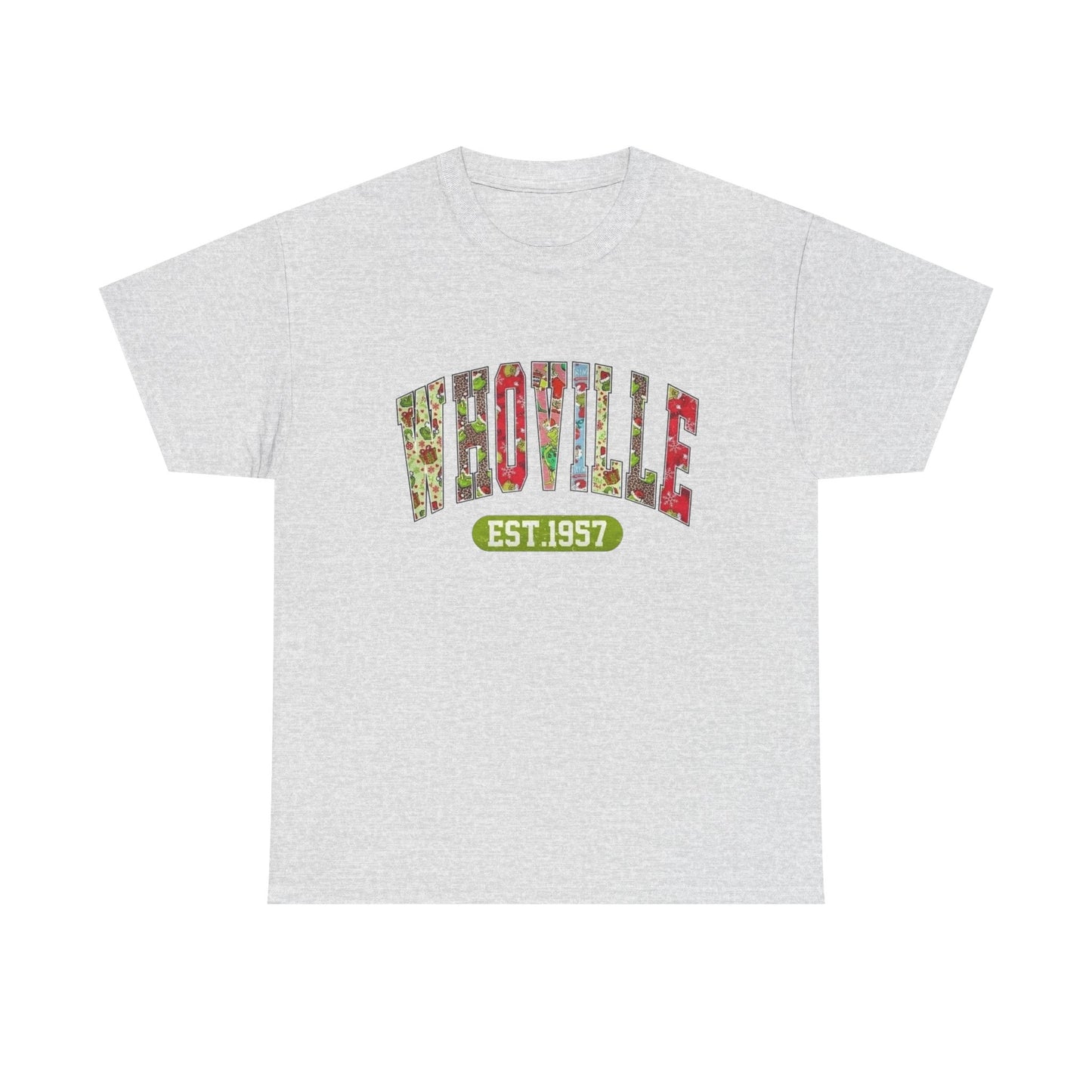 Whoville The Grinch Christmas Graphic T Shirt Unisex NEW Heavy Cotton Tee