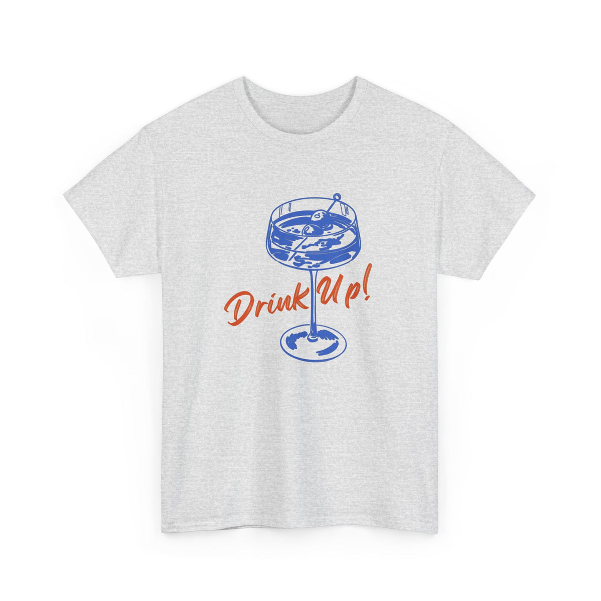 Drink Up Cocktail Glass Illustration T-Shirt Men's Graphic Tee