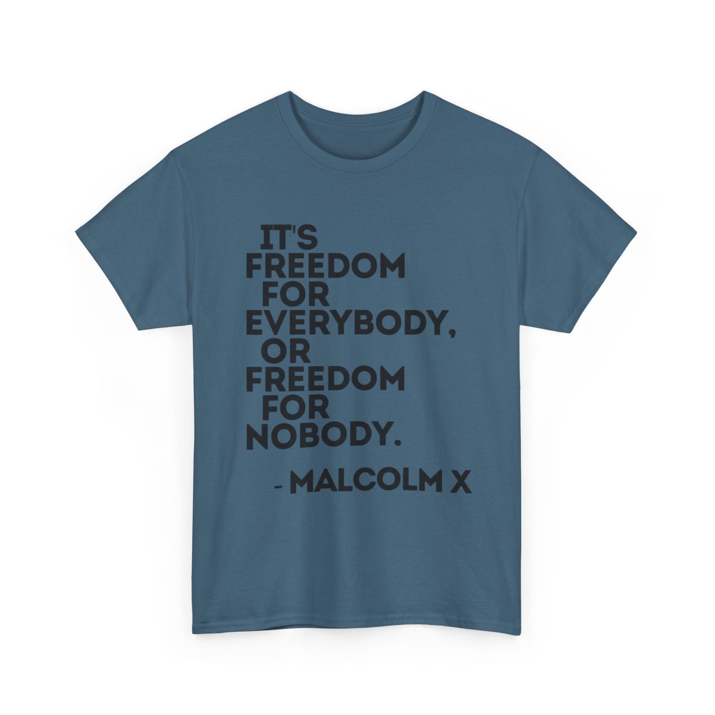 Malcolm X Quotes Retro Graphic T Shirt Heavy Cotton Tee NEW Gift