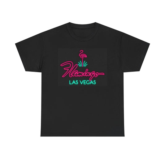 The Flamingo Tshirt Vintage Las Vegas Casino Strip Retro Unisex Heavy Pink Tee