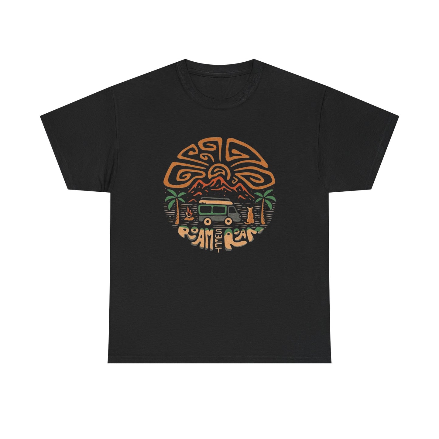 Roam Sweet Roam Camping Graphic T Shirt Unisex Heavy Cotton Tee