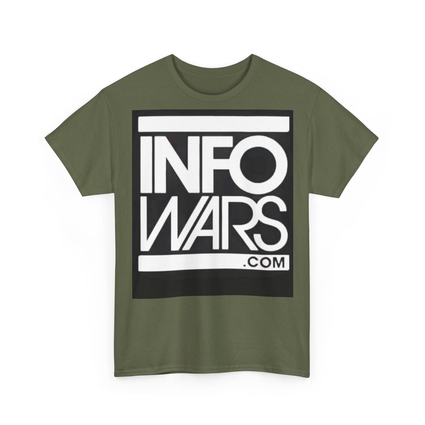 Info Wars Tshirt Alex Jones Rogan American Funny Podcast Unisex Heavy Cotton Tee