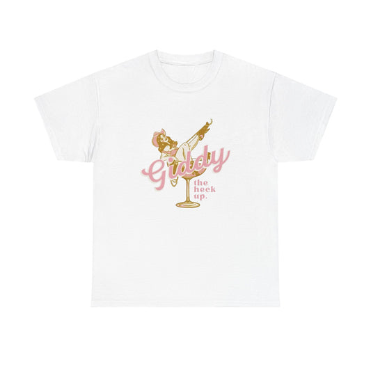 Giddy The Heck Up Cowgirl Vintage Graphic T-Shirt, Unisex Cotton Shirt