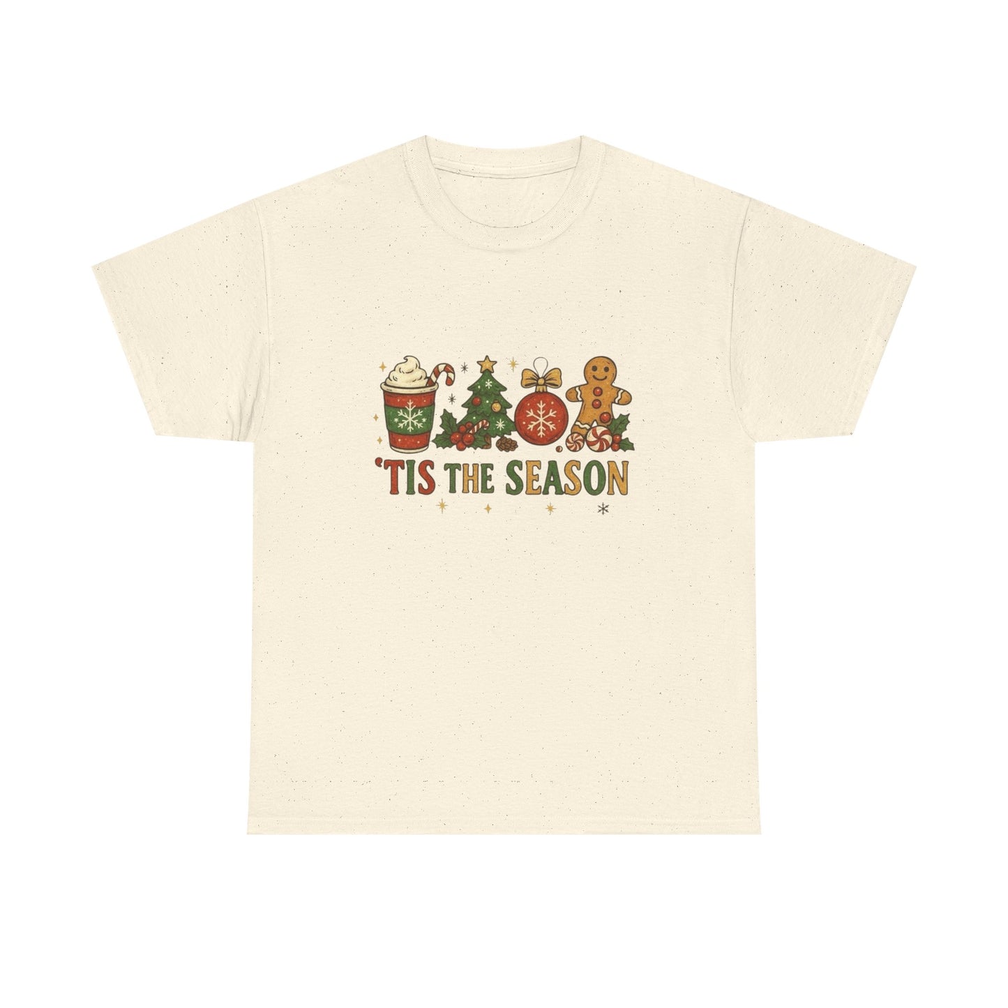 Tis The Season Christmas Graphic T Shirt NEW Unisex Heavy Cotton Tee