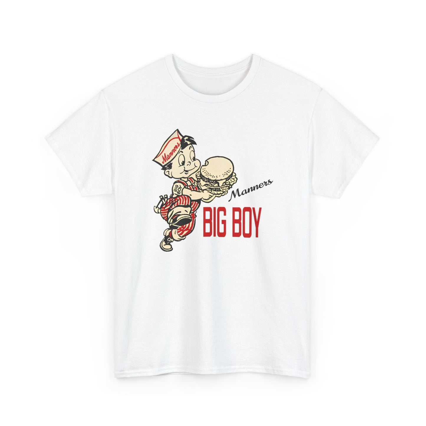 Big Boy Burgers Graphic T Shirt Vintage Logo Unisex Heavy Cotton Tee