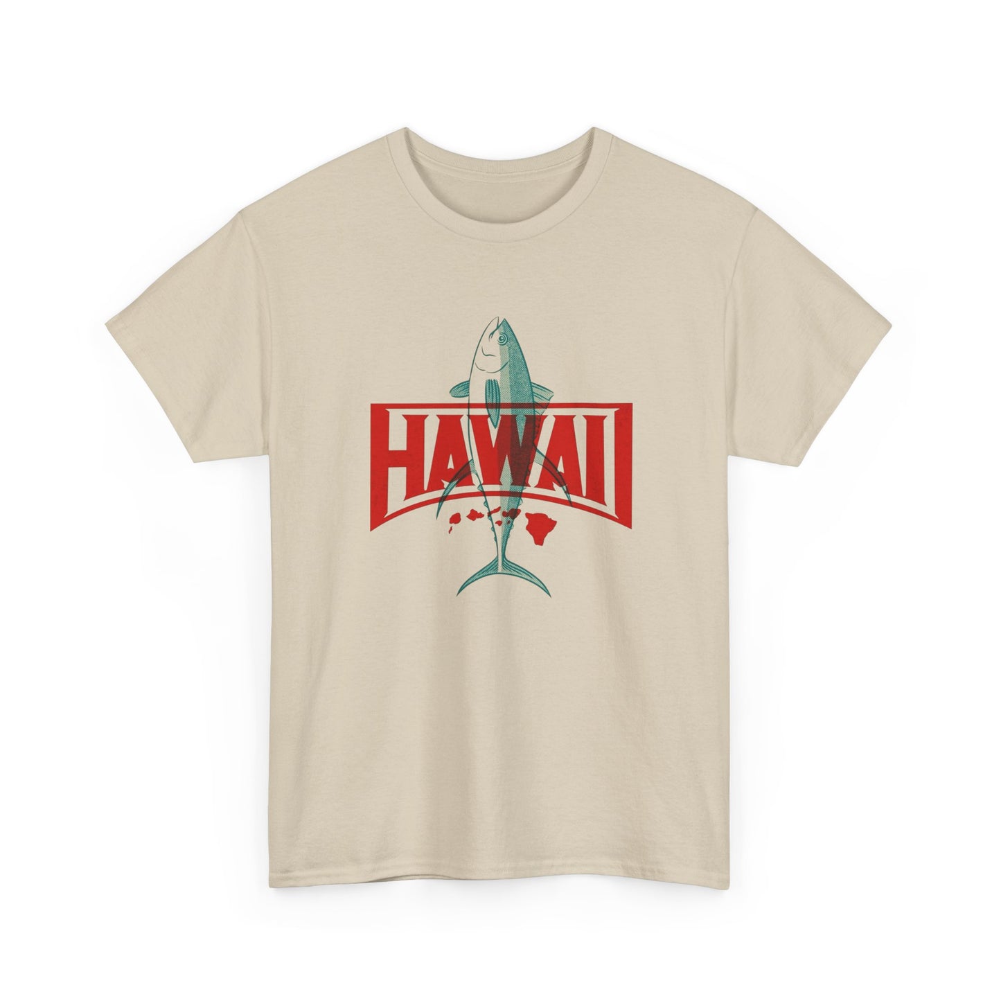 Hawaii Fishing Graphic T Shirt NEW ADULT Unisex Heavy Cotton Tee